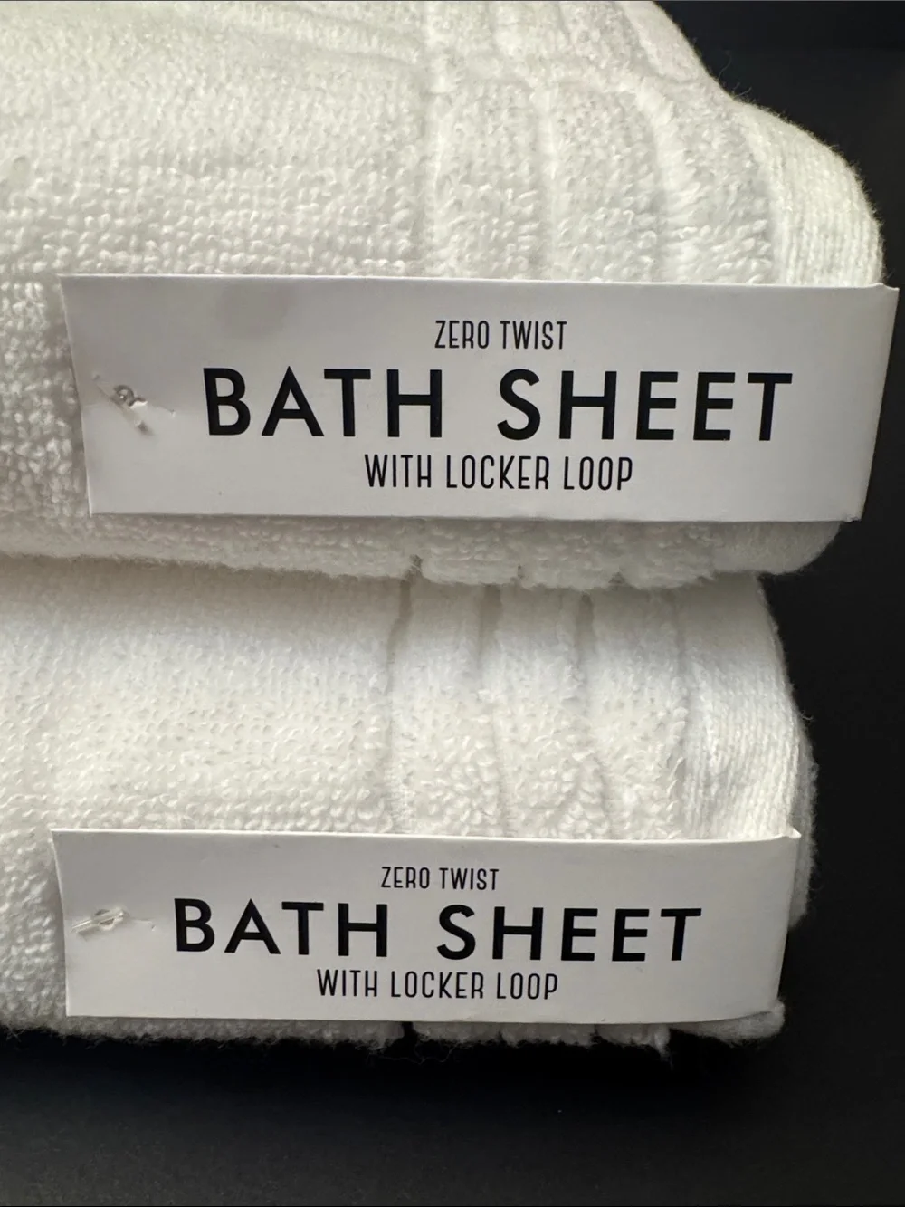 2pc HOTEL VENDOME Premium Plush Zero Twist Cotton Bath Sheet Towel Set